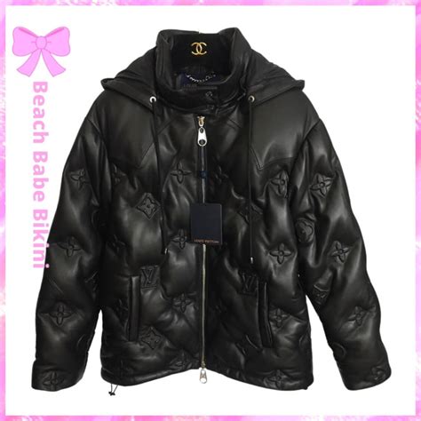 louis vuitton leather puffer jacket|louis vuitton sherpa jacket.